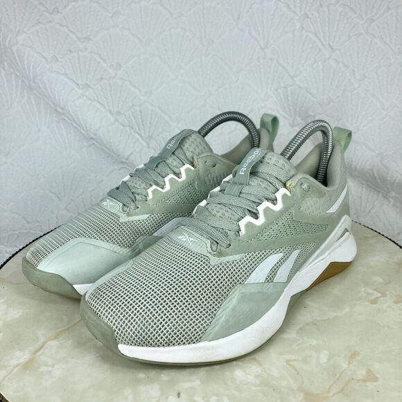 Reebok Nanoflex TR 2.0 Cross Trainer Sneakers 6.5 Sea Spray/White Athletic Shoes - Picture 5 of 12